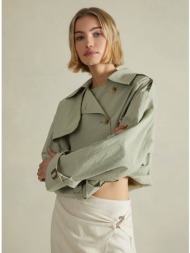 cropped καμπαρντίνα με ...