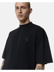 john richmond oversized t-shirt με ανάγλυφο κέντημα μαύρο