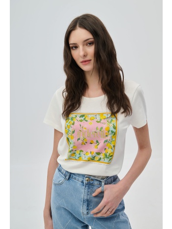 μπλούζα με λεμόνια και στρας
