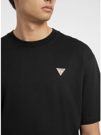 μαύρη κοντομάνικη με μικρό κέντημα