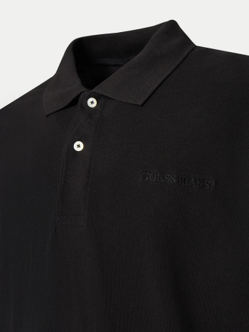 guess jeans polo κοντομάνικη με κέντημα