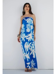 μάξι φλοράλ strapless ...