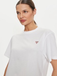 λευκή κοντομάνικη με κέντημα guess iconic triangle