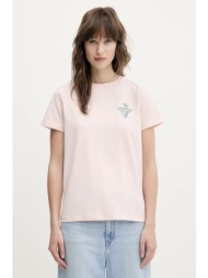 guess jeans βαμβακερό t-shirt με στάμπα