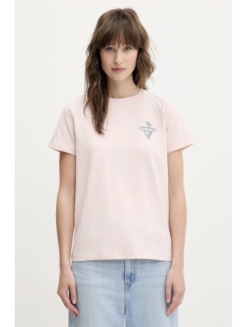 guess jeans βαμβακερό t-shirt με στάμπα