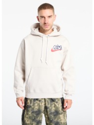 φούτερ nike solo swoosh men`s fleece hoodie lt orewood brn l