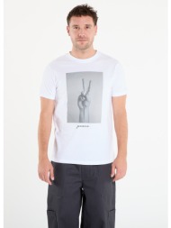 μπλουζάκι urban classics peace sign tee white m