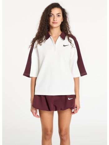 μπλουζάκι nike w ss polo sail/ burgundy crush l σε προσφορά