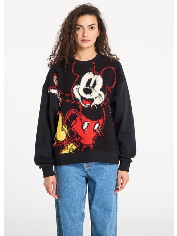 φούτερ desigual hello mickey sweatshirt black l σε προσφορά