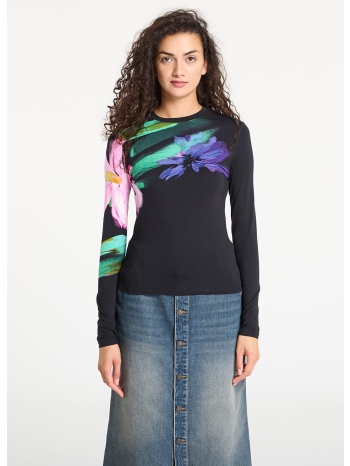 μπλουζάκι desigual lena ls t-shirt black l σε προσφορά