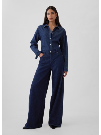 παντελόνια gap baggy denim pants rinsed w26