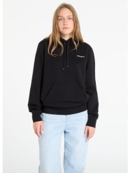 φούτερ carhartt wip hooded script embroidery sweat unisex black/ white l