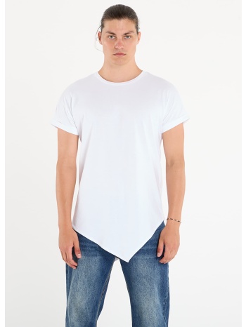 μπλουζάκι urban classics asymetric long tee white m σε προσφορά