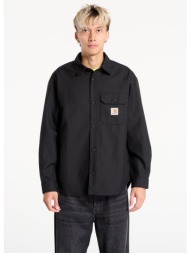 πουκάμισο carhartt wip l/s ray shirt unisex black rigid l