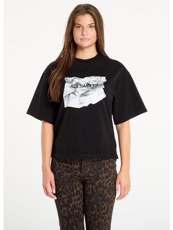μπλουζάκι allsaints scrunch amelie tee black l σε προσφορά