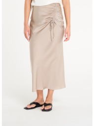 φούστα allsaints alexia skirt taupe grey 25