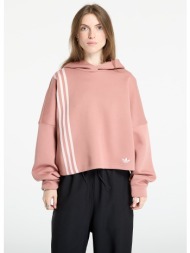 φούτερ adidas off placed 3-stripes hoodie warm clay l