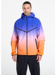 μπουφάν nike tech men`s woven full-zip jacket game royal/ safety orange l