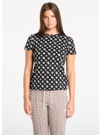 μπλουζάκι guess gloria peony ss t-shirt black l σε προσφορά