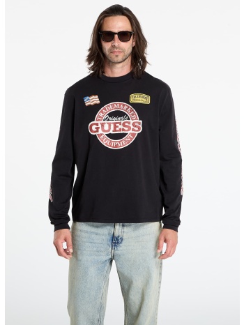 μπλουζάκι guess originals cn ls int race tee black l σε προσφορά