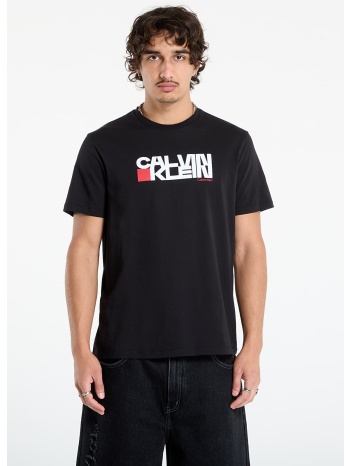 μπλουζάκι calvin klein jeans ss redbox graphic tee black l σε προσφορά