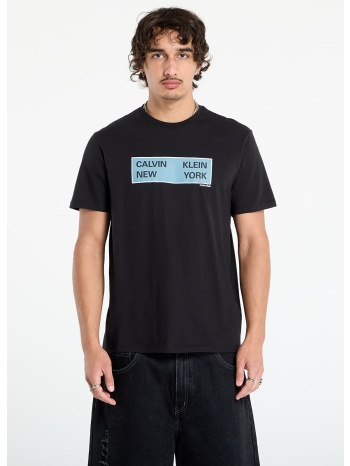 μπλουζάκι calvin klein jeans ss ck ny box graphic tee black σε προσφορά