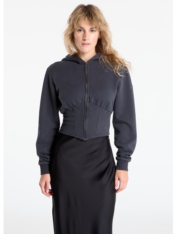 φούτερ guess originals corset hoodie washed black l σε προσφορά