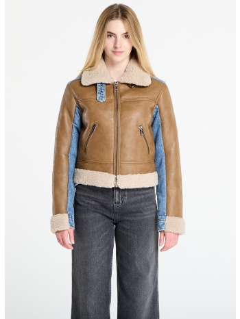 μπουφάν desigual double jacket brown l σε προσφορά