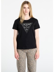 μπλουζάκι guess ss cn krystal triangle tee black m
