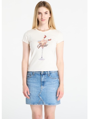 μπλουζάκι guess ss tini boots espresso r5 tee beige m σε προσφορά