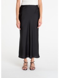 φούστα guess sibilla long satin skirt black l