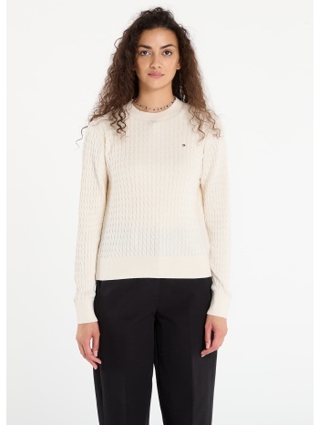 πουλόβερ tommy hilfiger co cable fine gg c-nk ls sweater σε προσφορά