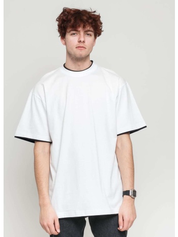 μπλουζάκι urban classics contrast tall tee white / black xxl σε προσφορά
