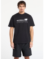 μπλουζάκι new balance linear graphic t-shirt black xxl