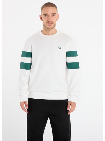 φούτερ fred perry peached tipped sleeve sweatshirt snow σε προσφορά