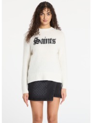 πουλόβερ allsaints saints crew chalk white/ black l