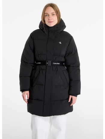 παλτό calvin klein jeans belted midweight coat black s σε προσφορά