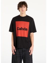 μπλουζάκι calvin klein jeans ss 16s io calvin box graphic tee black m