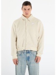 μπουφάν nike sportswear club men`s high-pile fleece coaches jacket lt khaki/ white s