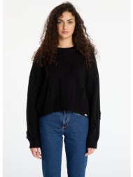 πουλόβερ guess originals distressed sweater black l