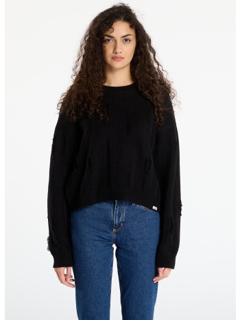 πουλόβερ guess originals distressed sweater black l σε προσφορά