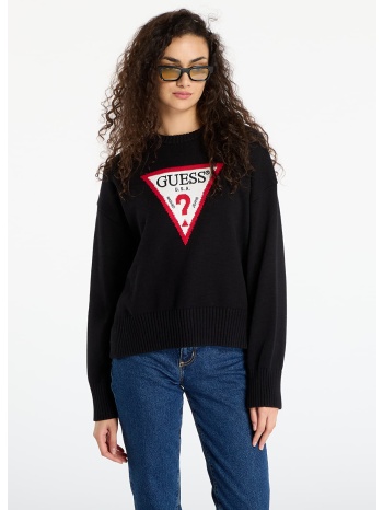 πουλόβερ guess jeans ls cn big triangl black xs σε προσφορά