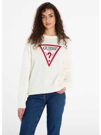 πουλόβερ guess jeans ls cn big triangl cream m σε προσφορά