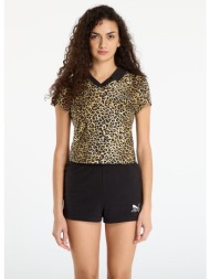 μπλουζάκι puma x a$ap rocky animal baby tee warm beige/ aop l