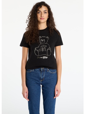 μπλουζάκι guess unique attitude ss t-shirt black s σε προσφορά