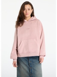 φούτερ carhartt wip w` hooded benton sweat glassy pink garment dyed l