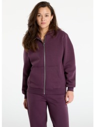 φούτερ urban classics ladies fluffy zip hoody plum purple xs