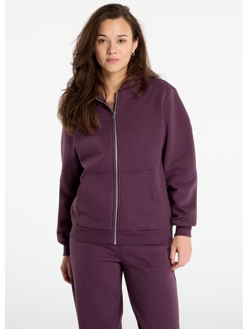 φούτερ urban classics ladies fluffy zip hoody plum purple xs σε προσφορά