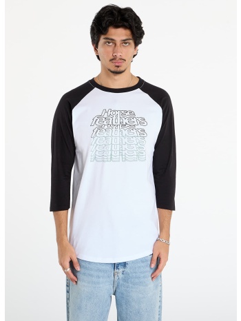 μπλουζάκι horsefeathers rollin raglan t-shirt white/ black l