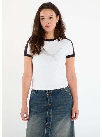 μπλουζάκι puma x fenty t7 slim tee puma white s σε προσφορά